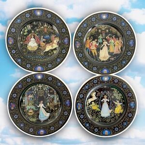 BRADFORD EXCHANGE Full Set of 4 Russian Cinderella Collectable Plates Zolushka